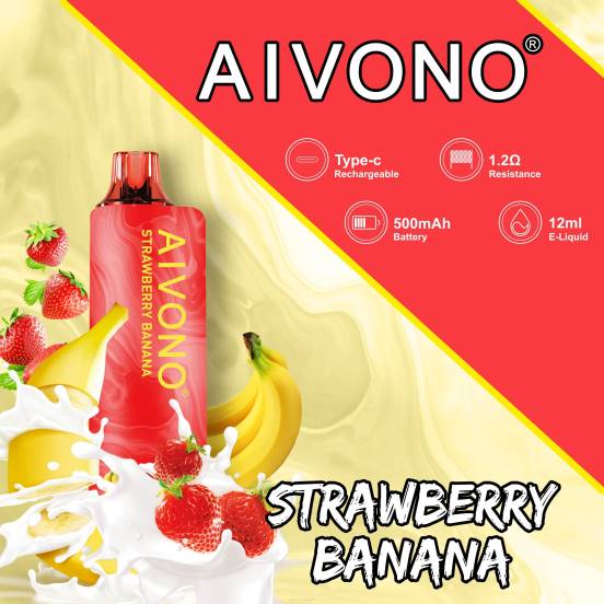 Vape ニコチン - イチゴバナナ Aivono AIM GUN 7000 2B8R107