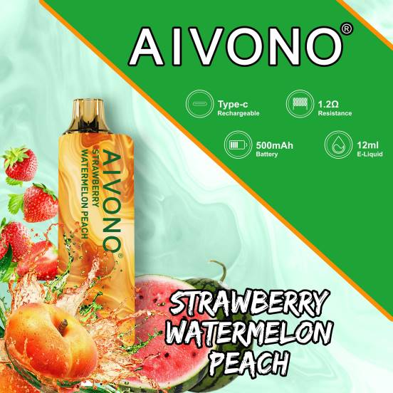 Vape おすすめ - イチゴ スイカ ピーチ Aivono AIM GUN 7000 2B8R108