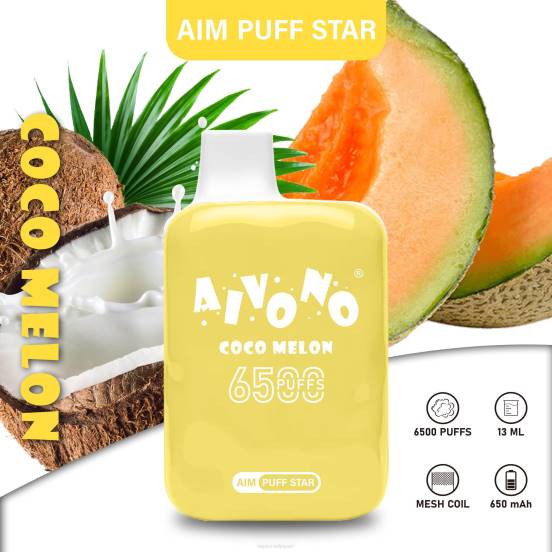 Vape おすすめ - ココメロン Aivono AIM PUFF STAR 6500 2B8R297