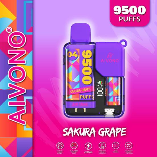 Vape おすすめ - さくらぶどう Aivono AIM TANK 9500 2B8R36