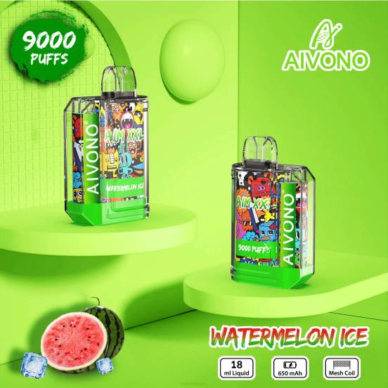 Vape おすすめ - スイカ氷 Aivono AIM XXL 9000口ステッカー 透明 2B8R48