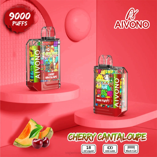 Vape おすすめ - チェリーマスクメロン Aivono AIM XXL 9000口ステッカー 透明 2B8R57