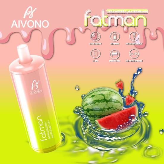 Vape おすすめ - イチゴスイカ Aivono FATMAN 6800 2B8R30