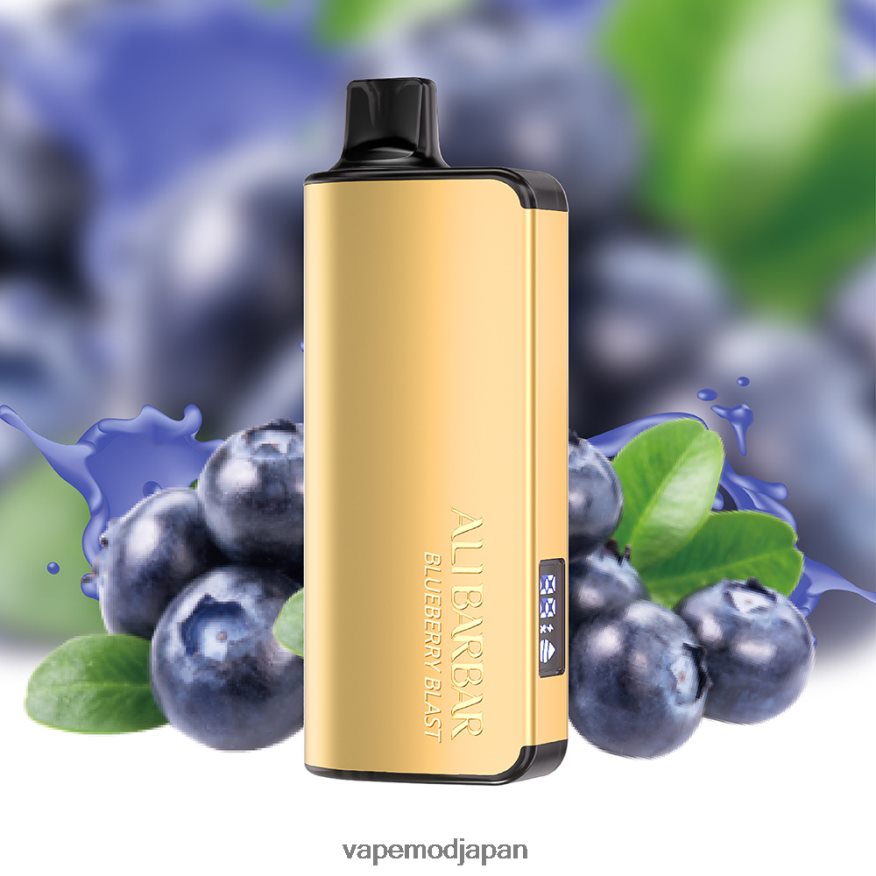 Vape おすすめ - Alibarbar Ingot 9000 使い捨て電子タバコ ブルーベリーブラスト 22X0BB15