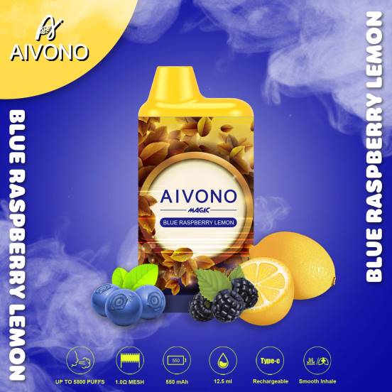 Vape Japan - ブルーラズベリーレモン Aivono AIM MAGIC 5800口箱タバコ 2B8R91