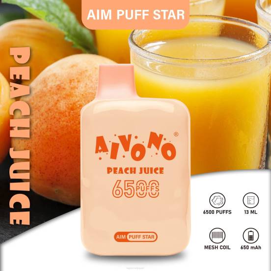 Vape Japan - 桃ジュース Aivono AIM PUFF STAR 6500 2B8R289