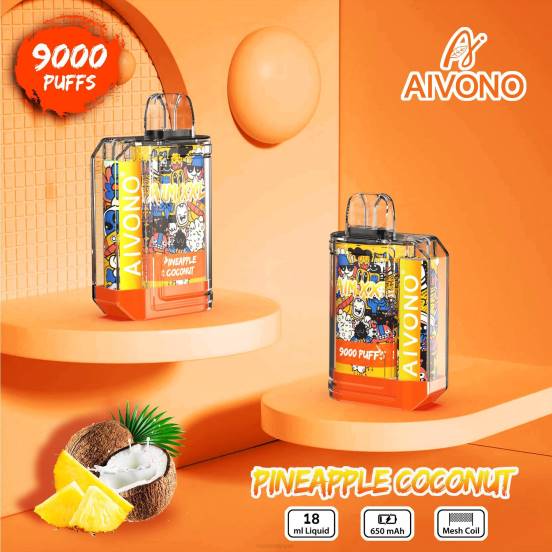Vape Japan - パイナップルココナッツ Aivono AIM XXL 9000口ステッカー 透明 2B8R52