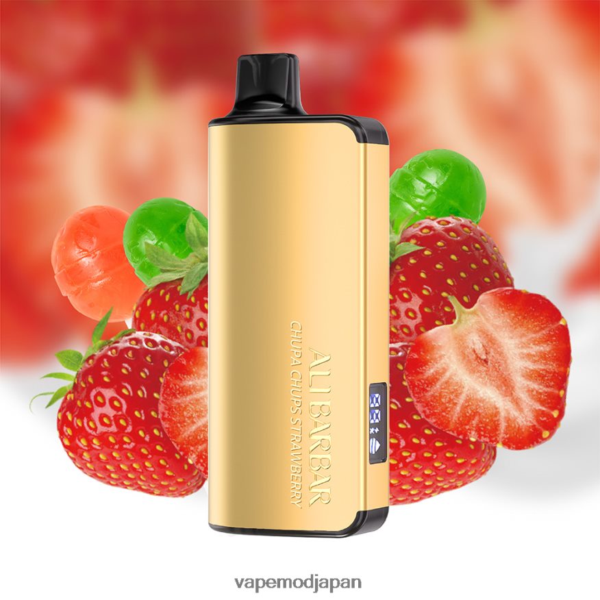 Vape Japan - Alibarbar Ingot 9000 使い捨て電子タバコ チュッパチャプス ストロベリー 22X0BB17