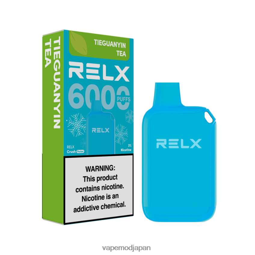 Vape Japan - RELX Crush Pocket 6000氷 鉄観音茶 TPB62622