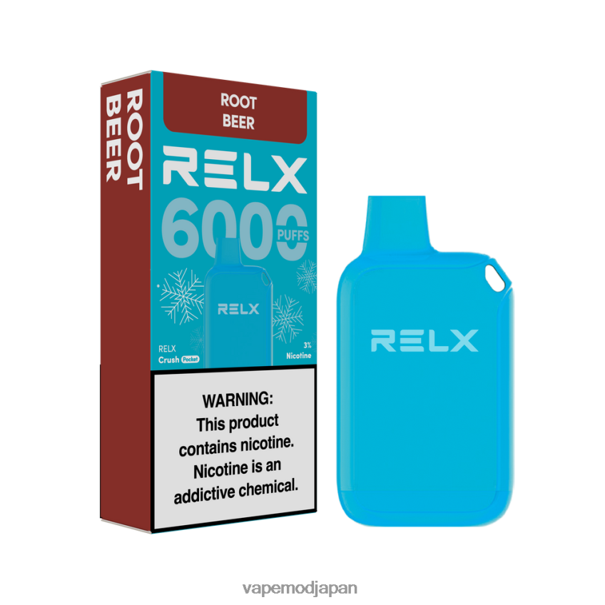 Vape ニコチン - RELX Crush Pocket 6000氷 ルートビア TPB62620