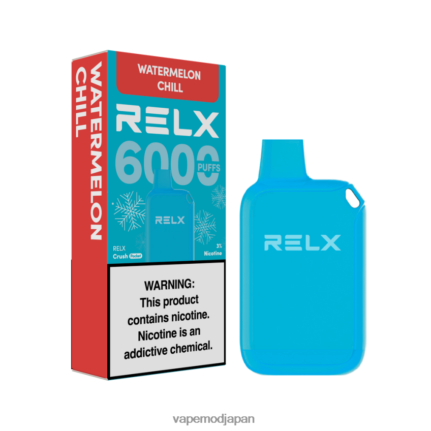 Vape おすすめ - RELX Crush Pocket 6000氷 スイカの冷たさ TPB62624