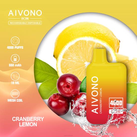 Vape ニコチン - クランベリーレモン Aivono AIM BOXX 4000 2B8R218