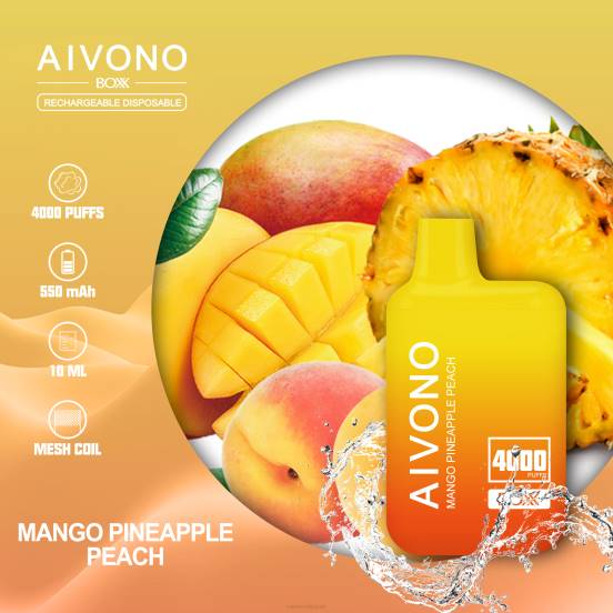 Vape おすすめ - マンゴー パイナップル ピーチ Aivono AIM BOXX 4000 2B8R219