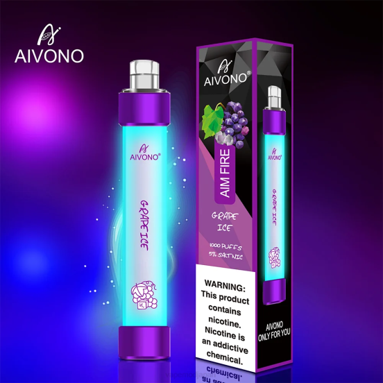Vape ニコチン - ぶどう氷 Aivono AIM FIRE 1000 2B8R329