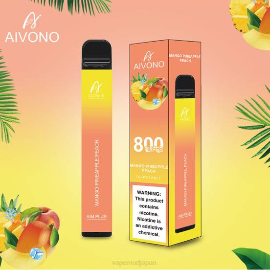Vape おすすめ - マンゴー パイナップル ピーチ Aivono AIM PLUS 800 2B8R186