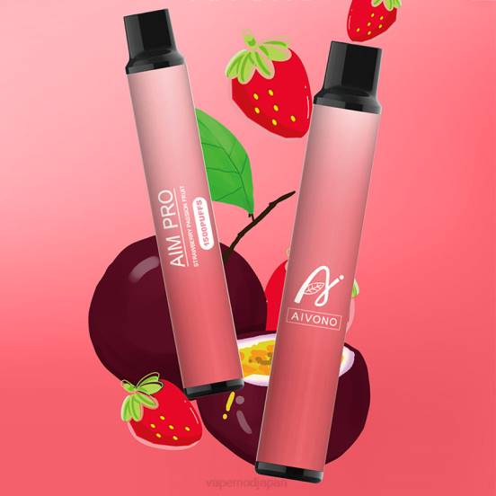 Vape おすすめ - イチゴのパッションフルーツ Aivono AIM PRO 1500 2B8R162