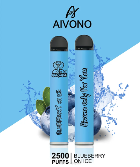 Vape ニコチン - 氷上のブルーベリー Aivono AIM SNAKE 2500 2B8R299