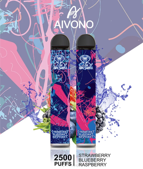 Vape おすすめ - ストロベリー ブルーベリー ラズベリー Aivono AIM SNAKE 2500 2B8R318
