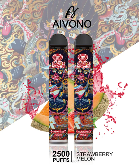 Vape ニコチン - イチゴメロン Aivono AIM SNAKE 2500 2B8R320