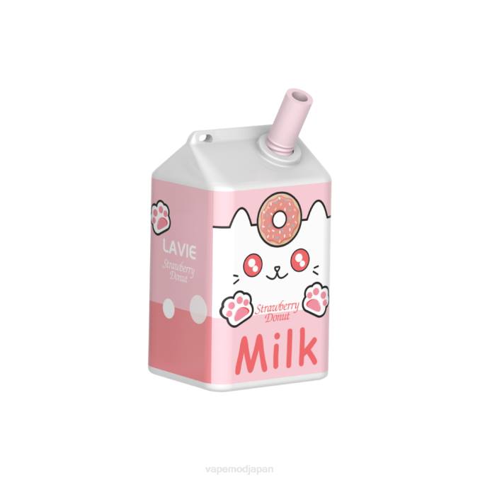 Vape おすすめ - いちごドーナツ T46B177 LAVIE MILK 7000パフ