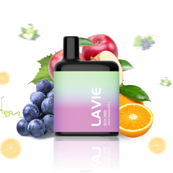 Vape ニコチン - ブドウ オレンジ リンゴ T46B212 LAVIE BOX 3500パフ