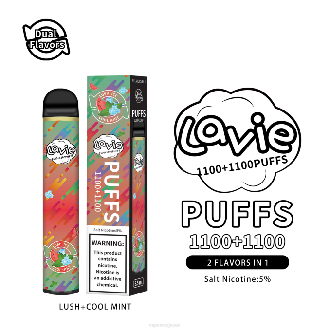 Vape おすすめ - ラッシュ/クールミント T46B294 LAVIE BAR Switch 2200パフ
