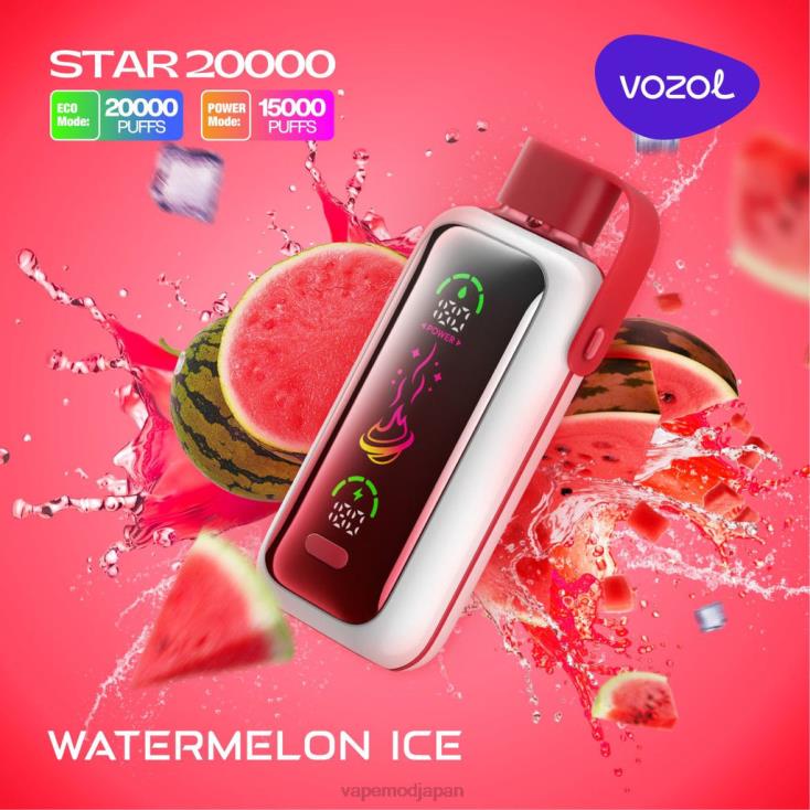 Vape ニコチン - スイカ氷 VOZOL STAR 20000 682DX3
