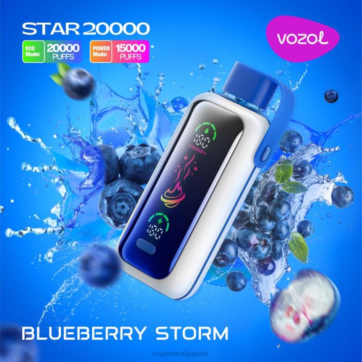 Vape リキッド - ブルーベリーの嵐 VOZOL STAR 20000 682DX5
