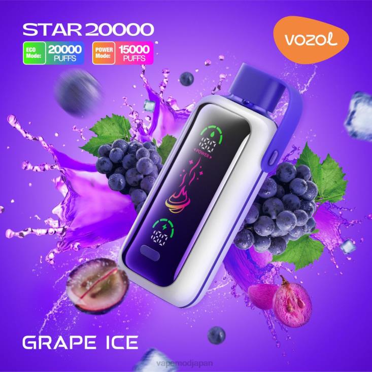 Vape おすすめ - ぶどう氷 VOZOL STAR 20000 682DX9
