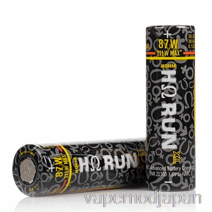 Vape Japan Hohm Tech Run Xl 21700 4007mah 30.3a バッテリー 2 バッテリーパック