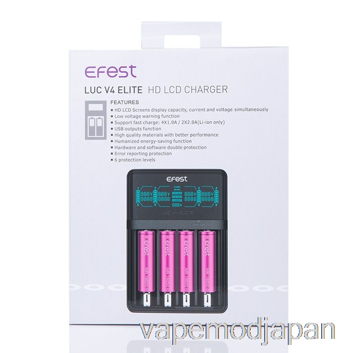 Vape Mod Efest Luc V4 エリート Hd 液晶充電器