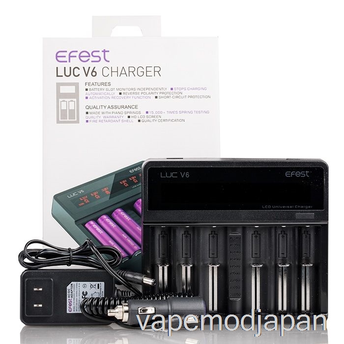 Vape Mod Efest Luc V6 6 ベイ Lcd ユニバーサル充電器