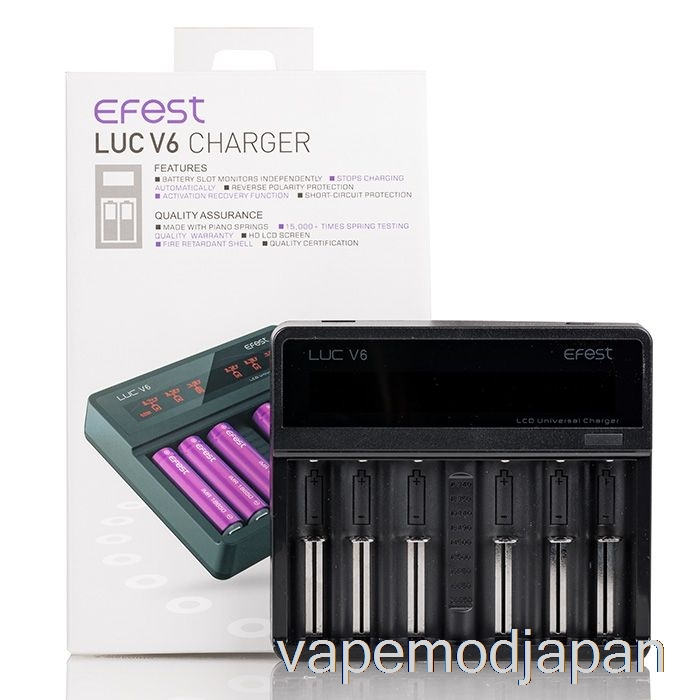 Vape Mod Efest Luc V6 6 ベイ Lcd ユニバーサル充電器
