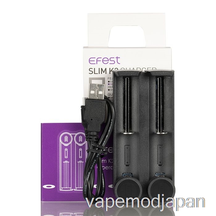 VAPE ジャパン エフェスト スリム K2 2 スロット バッテリー充電器