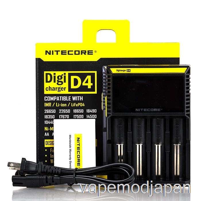 Vape Japan Nitecore D4 バッテリー充電器 (4 ベイ)