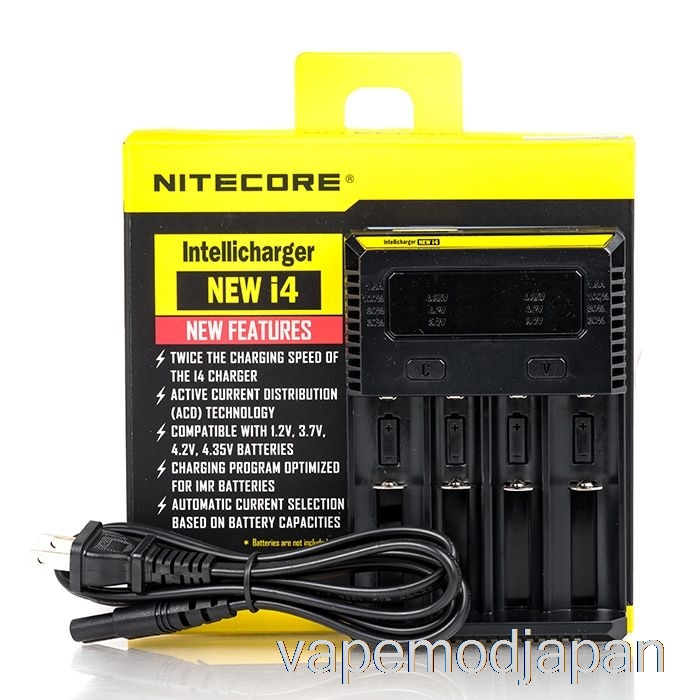 Vape Japan Nitecore I4 バッテリー充電器 V2 (4 ベイ)