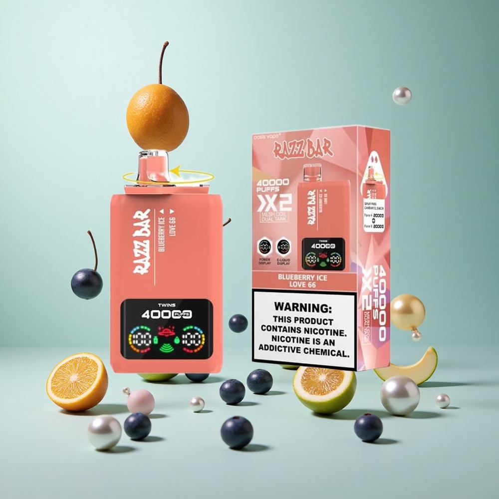 Razz Bar 40000 パフ ブルーベリーアイス_Love 66 タイプCポート