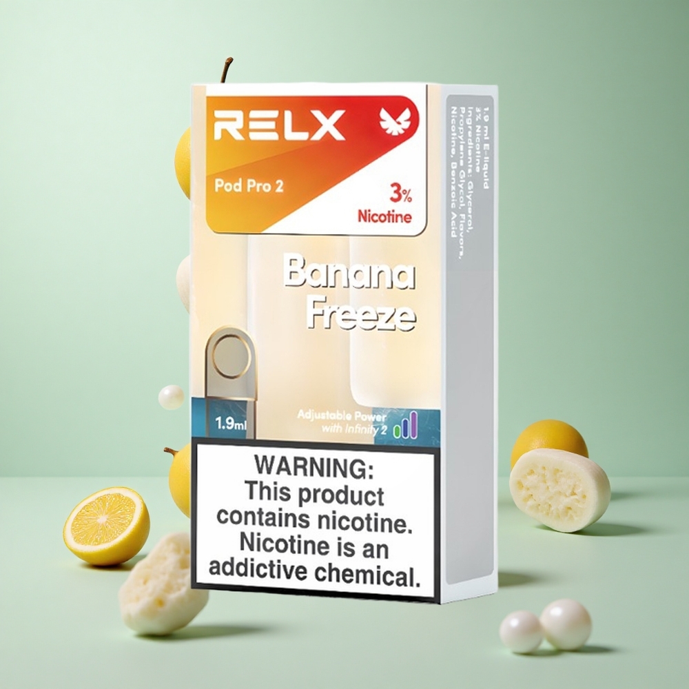 Relx Pod Pro 2 バナナフリーズ ニコチン含有量3%